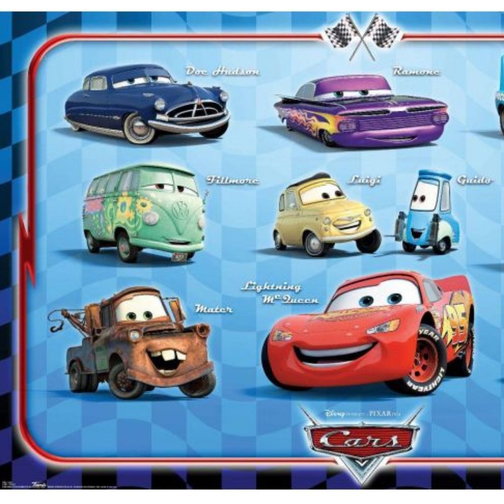 *SOLD* Disney Pixar Cars Grid Chart Movie Poster - Picture 2 of 5
